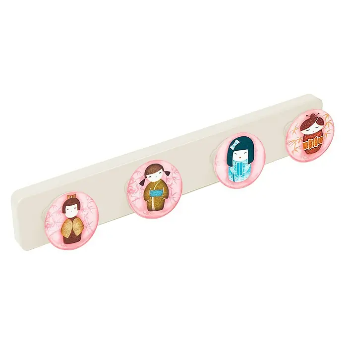 Nesu Perchero 9075 - L x An x Al: 41 x 6 x 5,5 cm, Plástico, Multicolor