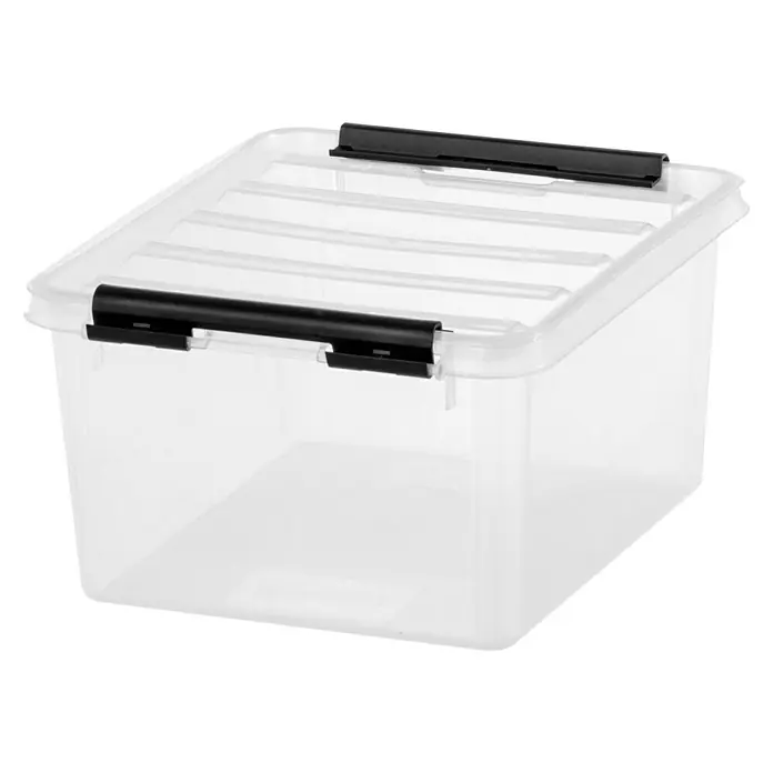 SmartStore Aufbewahrungsbox Classic - L x B x H: 21 x 17 x 11 cm, Kunststoff, Transparent - Vorderansicht