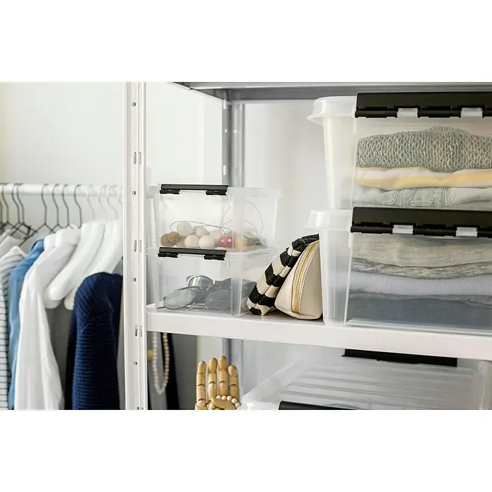 SmartStore Aufbewahrungsbox Classic - L x B x H: 21 x 17 x 11 cm, Kunststoff, Transparent - Stimmungsaufnahme