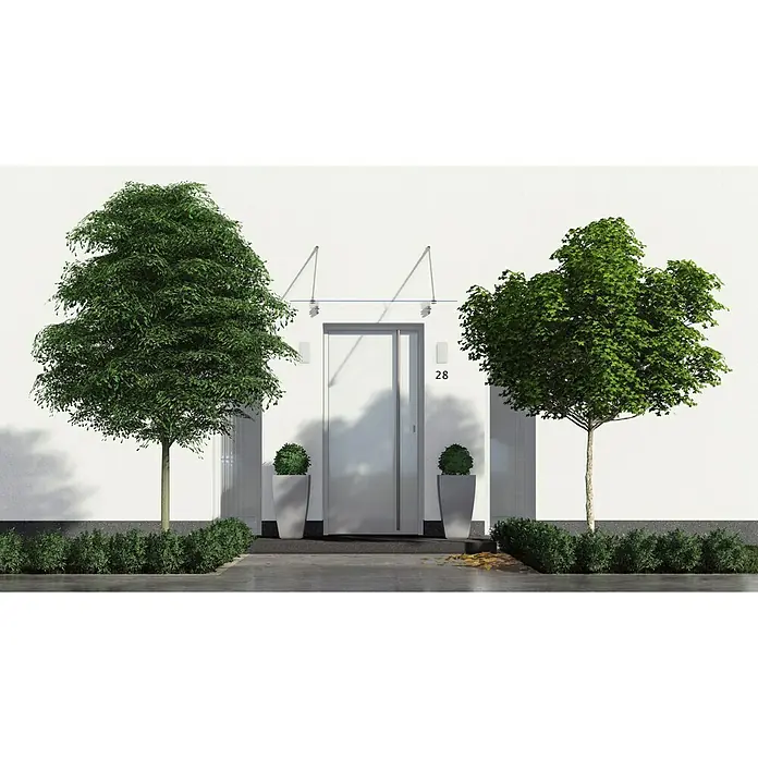 Solid Elements Pričvrsni dio za nadstrešnicu Pure Maxi 900 - Duljina: 1.018 mm, Promjer: 12 mm, Plemeniti čelik - Pogled sprijeda