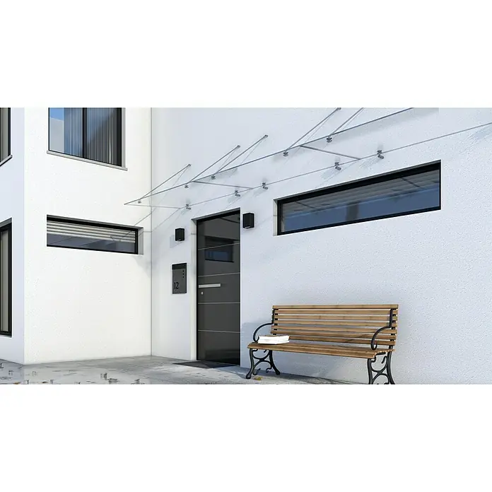 Solid Elements Pričvrsni dio za nadstrešnicu Pure Maxi 900 - Duljina: 1.018 mm, Promjer: 12 mm, Plemeniti čelik - Pogled s lijeve strane