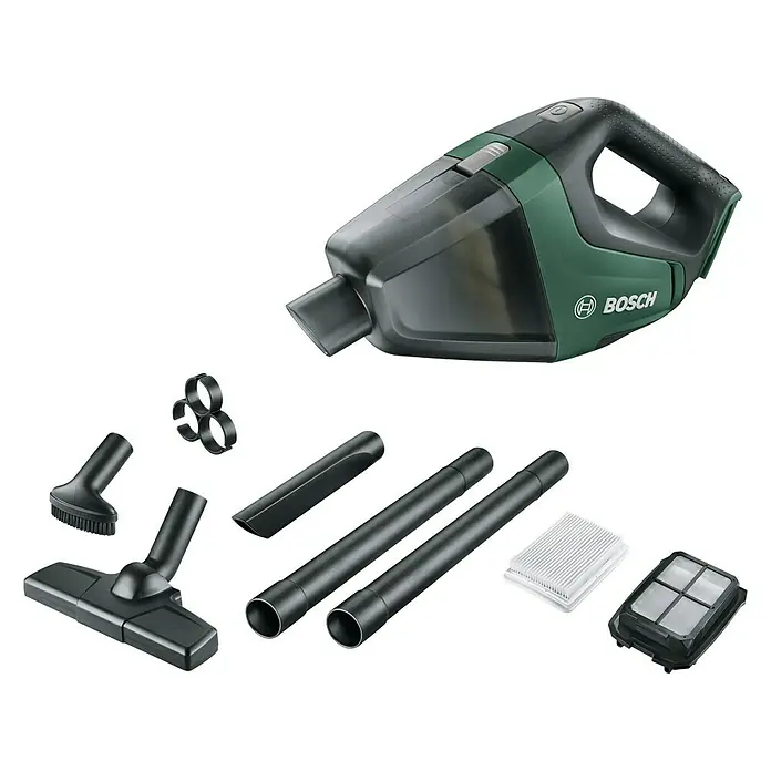 Bosch 18 V Power for All Aspirador de mano de batería UniversalVac 18 - 18 V, Sin batería, Volumen de recipiente: 0,5 l - Vista frontal