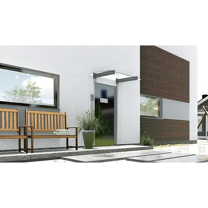 Solid Elements Pričvrsni dio za nadstrešnicu Portofino - D x V: 951 x 115 mm, Čelik, Antracit - Pogled s lijeve strane