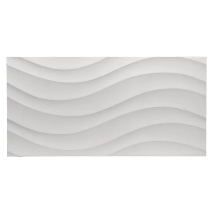 Ambiente by Palazzo Wandfliese Snowwhite Wave - 30 x 60 cm, Weiß, Matt