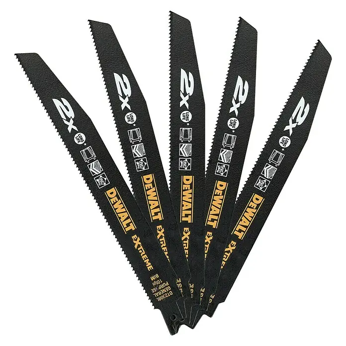 Dewalt Extreme Hoja de sierra de sable DT2308L-QZ - Plástico, 5 ud., Largo: 228 mm