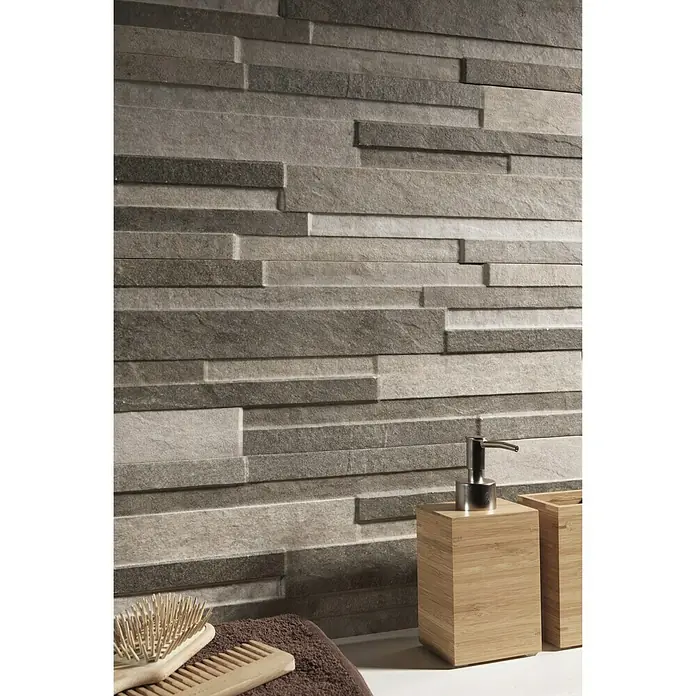 Revestimiento de pared Fattoamano Muretto - 17 x 52 cm, Café, Efecto piedra
