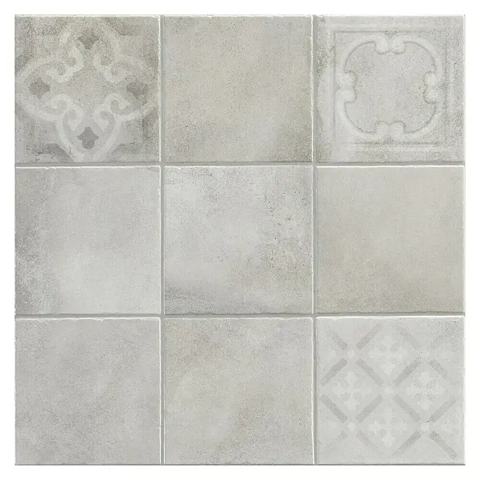 Pavimento porcelánico Fattoamano Maiolica - 60 x 60 cm, Gris, Efecto cemento