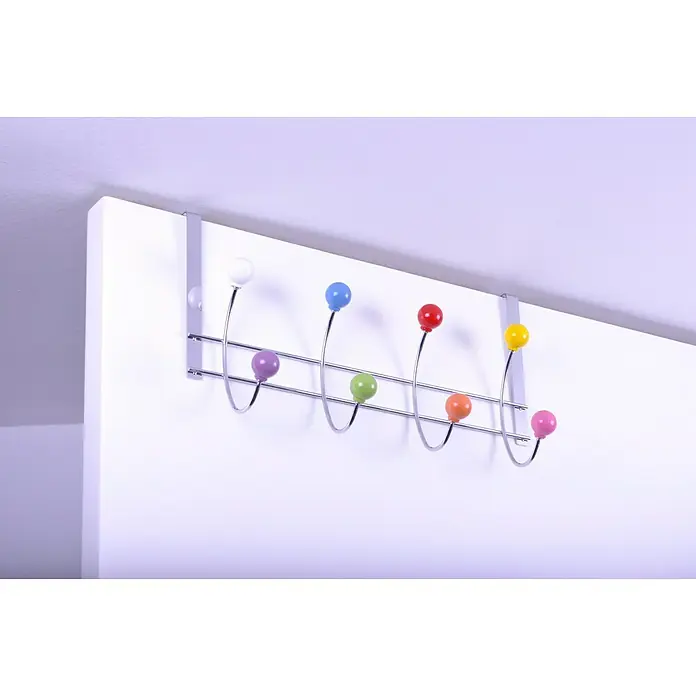 Nesu Perchero 902 - L x An x Al: 37 x 19 x 8,2 cm, Número de ganchos: 8 ud., Multicolor