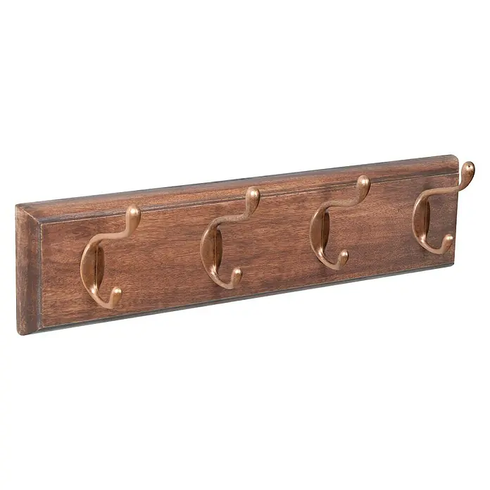 Nesu Perchero 9501 - L x An x Al: 45 x 10 x 7,8 cm, Madera, Marrón
