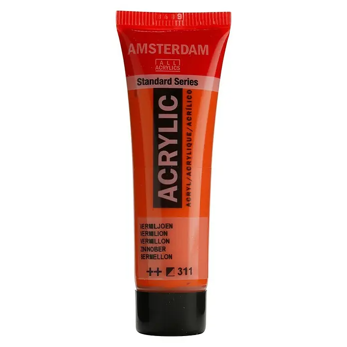 Talens Amsterdam Pintura acrílica Standard - Bermellón, 20 ml, Tubo