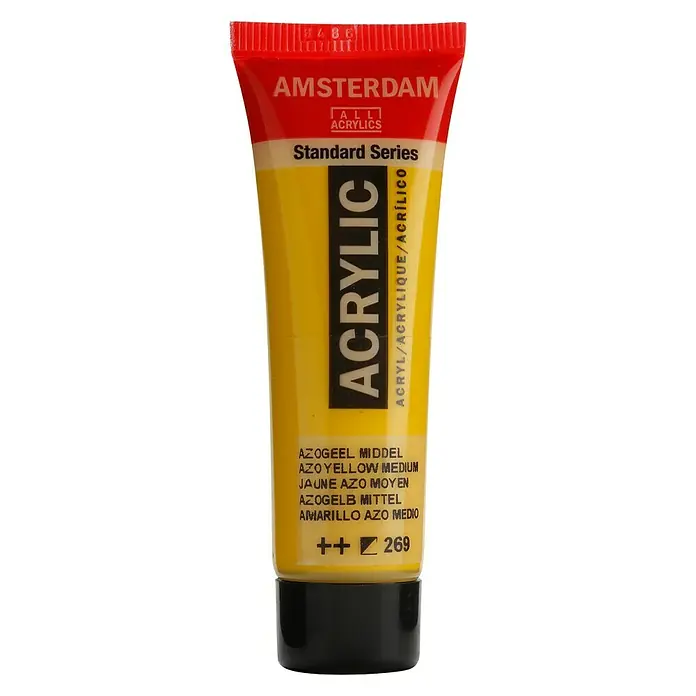 Talens Amsterdam Pintura acrílica Standard - Amarillo azo medio, 20 ml, Tubo