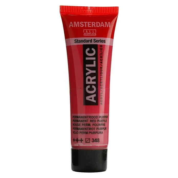 Talens Amsterdam Pintura acrílica Standard - Rojo permamente púrpura, 20 ml, Tubo