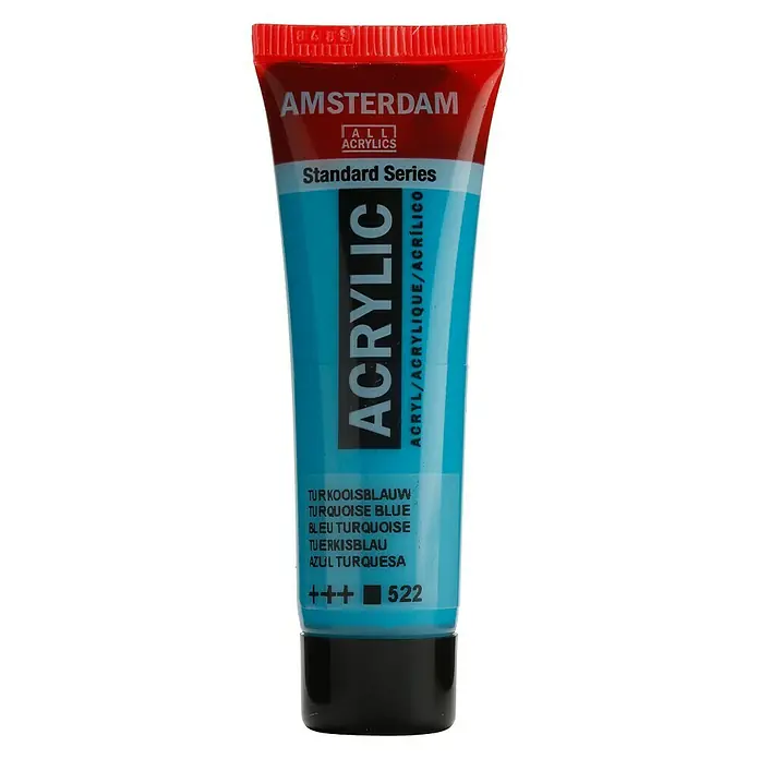 Talens Amsterdam Pintura acrílica Standard - Azul turquesa, 20 ml, Tubo