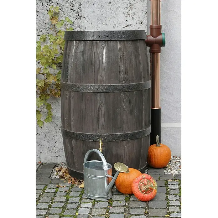 Regentonne Burgund - Dunkelbraun, 500 l - Stimmungsaufnahme