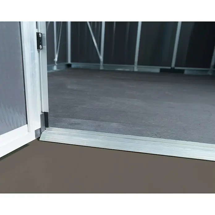 Palram – Canopia Yukon Gerätehaus - Aluminium, Grau, Mit Boden