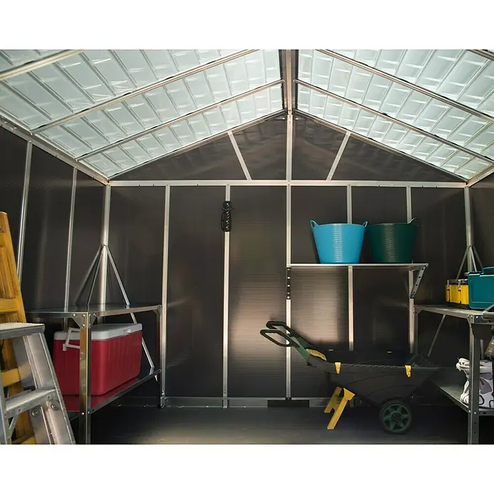 Palram – Canopia Yukon Gerätehaus - Aluminium, Grau, Ohne Boden