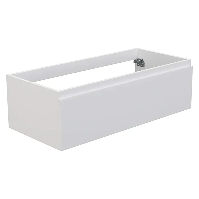 Camargue Espacio Kupaonski ormarić za nasadni umivaonik - 100 x 46 x 30 cm, 1 ladica, Gama bijela mat - Pogled sprijeda