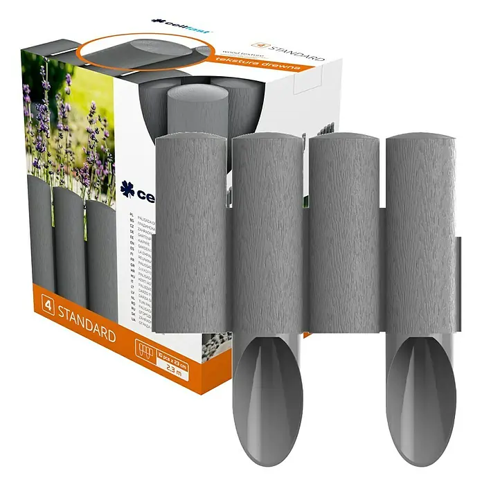 Palisade - L x H: 2,3 m x 145 mm, Anthrazit, Kunststoff