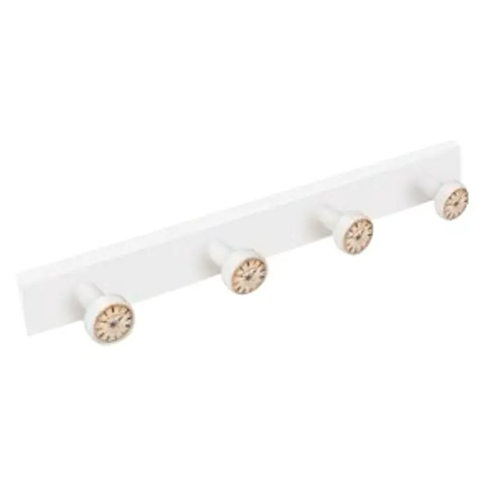 Nesu Perchero 9026 - L x An x Al: 48,5 x 5 x 6,5 cm, Madera, Blanco, Marrón
