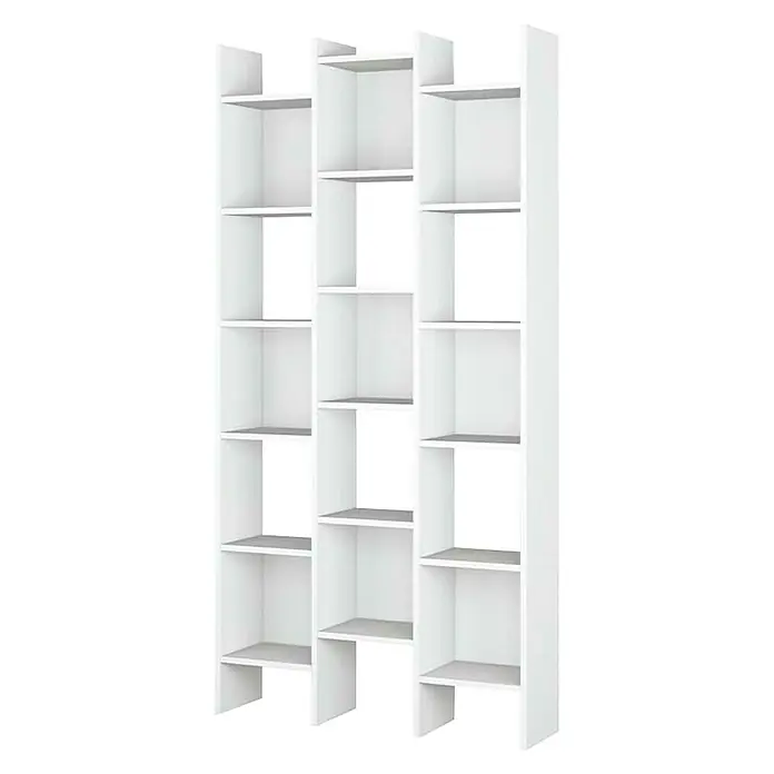 Estantería de madera Italian - L x An x Al: 25 x 96 x 192 cm, Tablero de aglomerado, Blanco