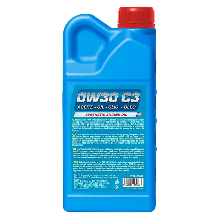 STP Aceite para motor 0W30 C3 - 0W-30, Clasificación ACEA: C3, 1 l
