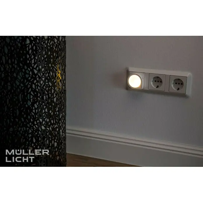 Müller-Licht LED-Nachtlicht Luna Sensor - 0,4 W, Weiß, L x B x H: 6,3 x 5,4 x 5,9 cm