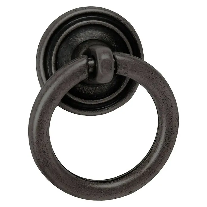 Nesu Pomo para muebles 176NE - Ø x Al: 3,2 x 1,4 cm, Acero, Negro