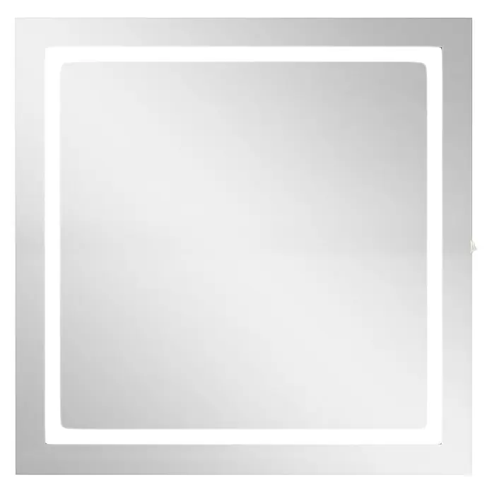 Camargue Espacio Ogledalo s LED rasvjetom - 80 x 80 cm, S prekidačem za prevrtanje - Pogled sprijeda