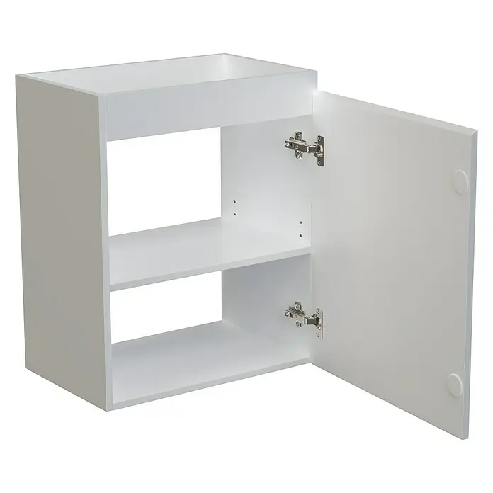 Camargue Espacio Kupaonski ormarić za nasadni umivaonik - 50 x 33 x 60 cm, 1 vrata, Gama bijela mat - Pogled sprijeda