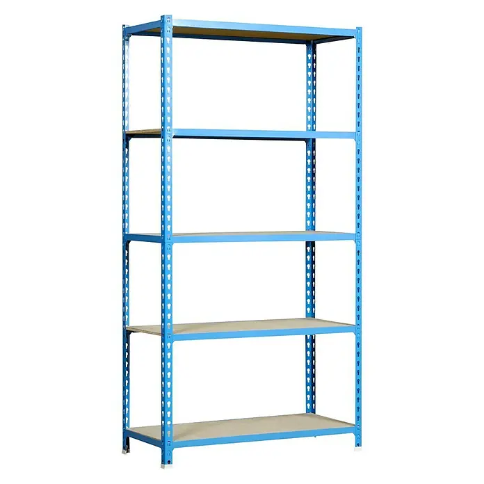 Simonrack Maderclick Estantería metálica Plus - L x An x Al: 30 x 100 x 200 cm, Capacidad de carga: 150 kg/balda, Número de baldas: 5 ud., Inserción, Azul
