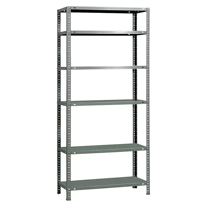 Simonrack Simonclassic Estantería metálica Advantage - L x An x Al: 30 x 90 x 200 cm, Capacidad de carga: 75 kg/balda, Número de baldas: 6 ud., Atornillado, Gris