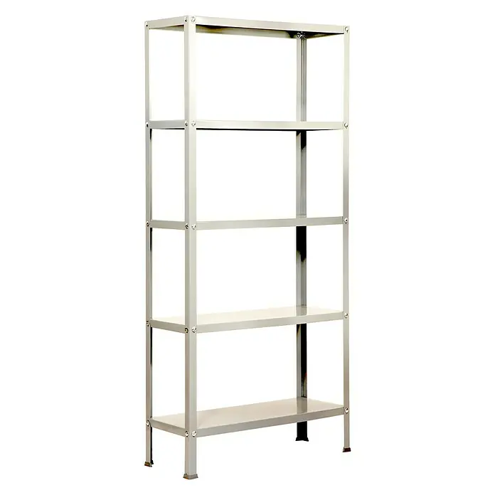 Simonrack Simonhome Estantería metálica Homeclassic Plus - L x An x Al: 30 x 100 x 180 cm, Capacidad de carga: 100 kg/balda, Número de baldas: 5 ud., Blanco