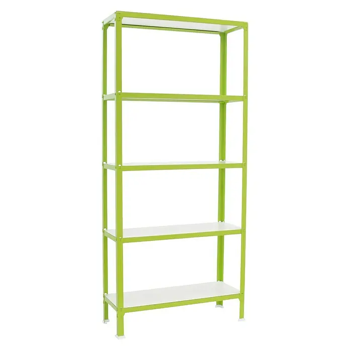 Simonrack Simonhome Estantería metálica Homeclick Wood Color Mini - L x An x Al: 30 x 80 x 180 cm, Capacidad de carga: 150 kg/balda, Número de baldas: 5 ud., Verde