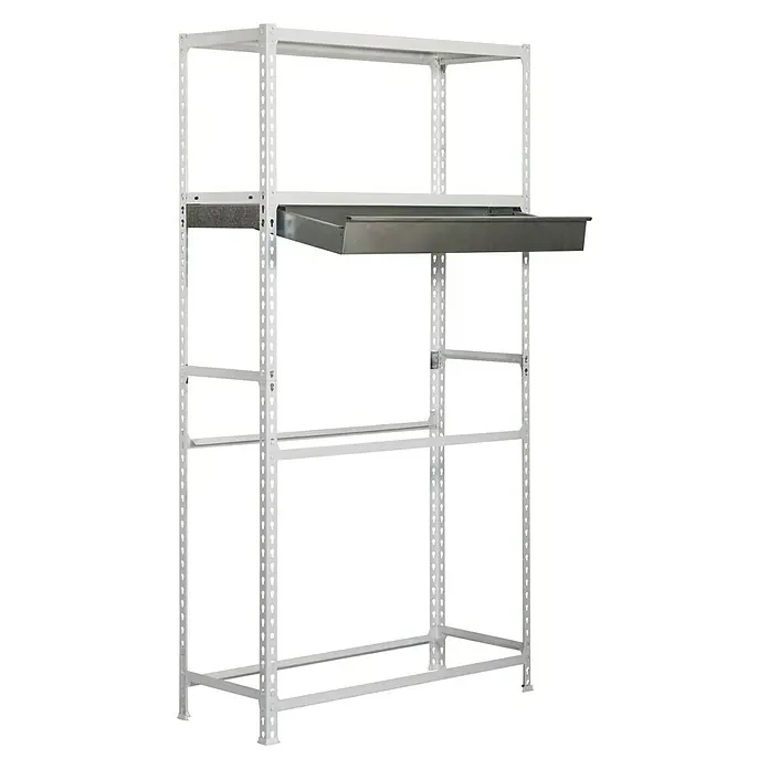Simonrack Simongarage Estantería para neumáticos Box Megaplus - L x An x Al: 40 x 120 x 200 cm, Capacidad de carga: 180 kg/balda, Número de baldas: 4 ud., Blanco