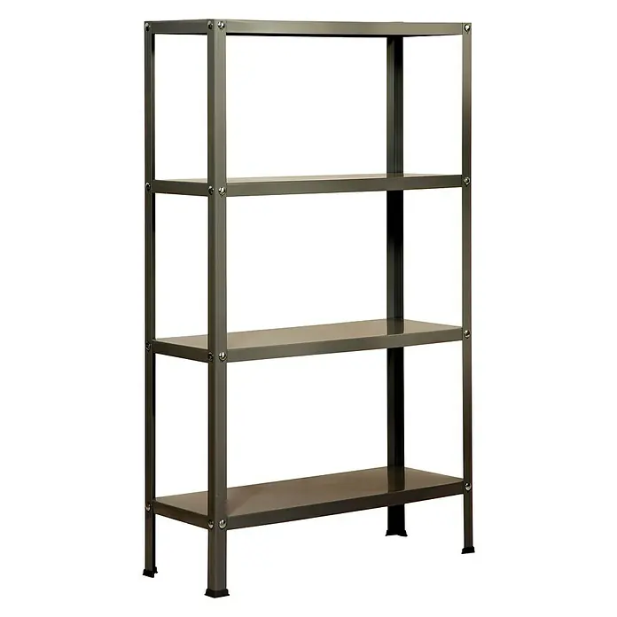 Simonrack Simonhome Estantería metálica Homeclassic Plus - L x An x Al: 30 x 100 x 160 cm, Capacidad de carga: 100 kg/balda, Número de baldas: 4 ud., Gris