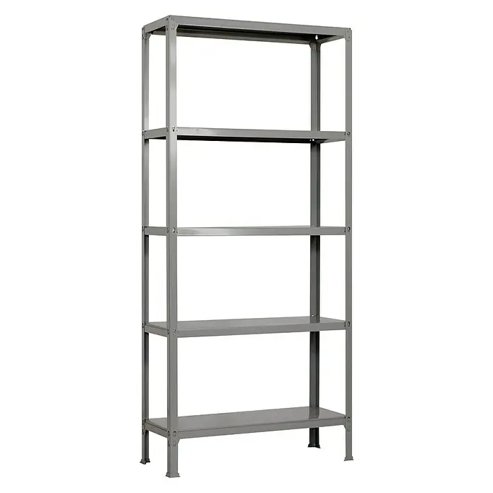 Simonrack Homeclick Estantería metálica Plus - L x An x Al: 30 x 100 x 180 cm, Capacidad de carga: 150 kg/balda, Número de baldas: 5 ud., Inserción, Gris