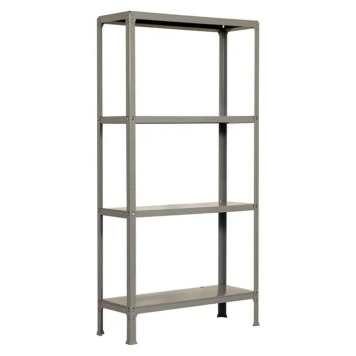 Simonrack Simonhome Estantería metálica Homeclick Color Plus - L x An x Al: 30 x 100 x 160 cm, Capacidad de carga: 150 kg/balda, Número de baldas: 4 ud., Gris
