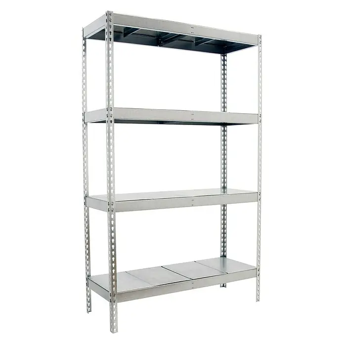 Simonrack Simonforte Estantería para cargas pesadas Metal - L x An x Al: 75 x 150 x 175 cm, Capacidad de carga: 600 kg/balda, Número de baldas: 4 ud., Galvanizado