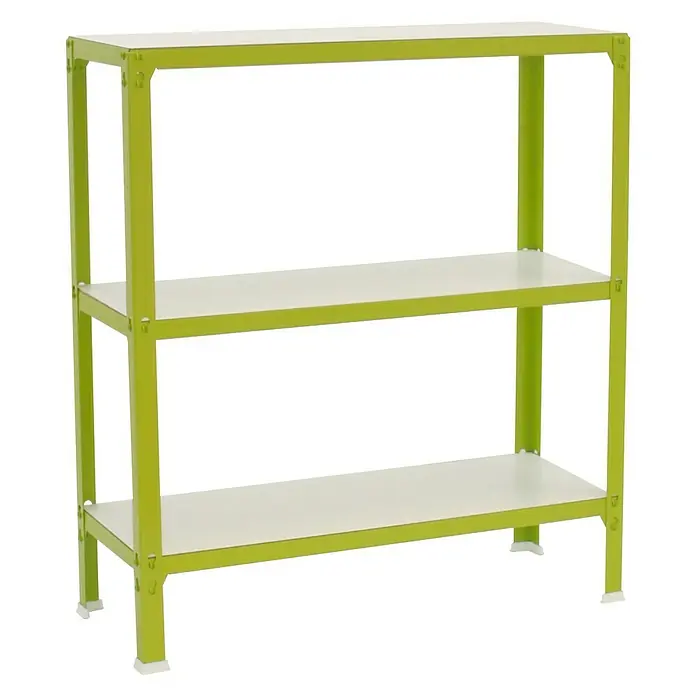 Simonrack Simonhome Estantería metálica Homeclick Wood Color Plus - L x An x Al: 30 x 100 x 90 cm, Capacidad de carga: 150 kg/balda, Número de baldas: 3 ud., Verde