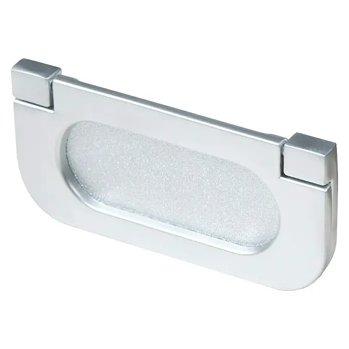 Nesu Tirador para muebles 885417 - L x An x Al: 7,5 x 3,5 x 0,5 cm, Cromado, Cromado mate