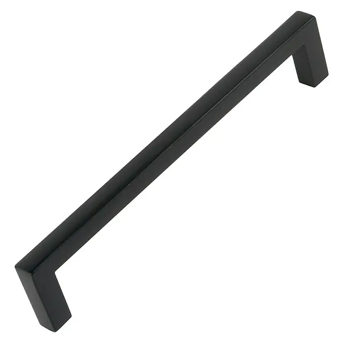 Nesu Tirador para muebles 875022 - L x An x Al: 17 x 0,8 x 2,8 cm, Acero, Negro, Distancia entre orificios: 160 mm