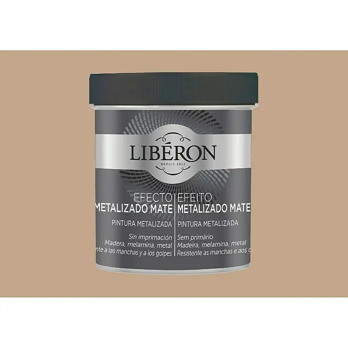Libéron Pintura de efecto metálico - Dorado, 500 ml, Mate