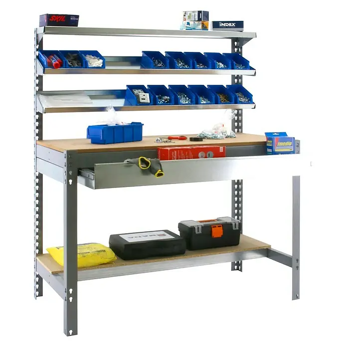 Simonrack Simonwork Banco de trabajo BT1 Box - L x An x Al: 76 x 151 x 144,5 cm, Número de cajones: 1 ud., Gris