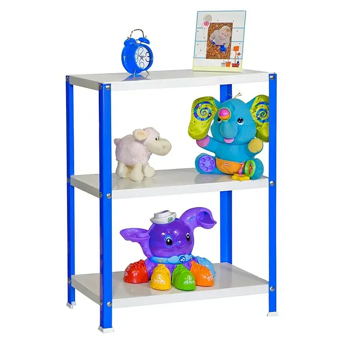 Simonrack Homeclassic Estantería metálica Mini - L x An x Al: 30 x 80 x 90 cm, Capacidad de carga: 100 kg/balda, Número de baldas: 3 ud., Atornillado, Azul