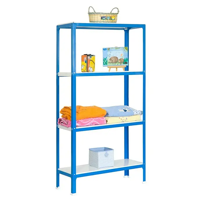 Simonrack Homeclick Metallregal Mini - L x B x H: 40 x 80 x 160 cm, Traglast: 150 kg/Boden, Anzahl Böden: 4 Stk., Blau