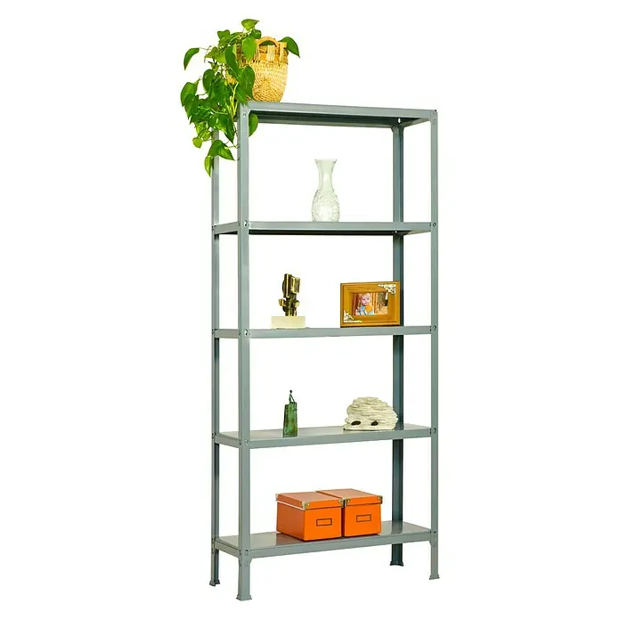 Simonrack Homeclick Estantería metálica Plus - L x An x Al: 30 x 100 x 180 cm, Capacidad de carga: 150 kg/balda, Número de baldas: 5 ud., Inserción, Gris