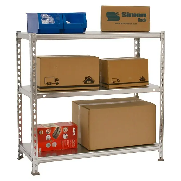 Simonrack Simonclick Estantería metálica Ecoclick - L x An x Al: 50 x 90 x 90 cm, Capacidad de carga: 70 kg/balda, Número de baldas: 3 ud., Galvanizado