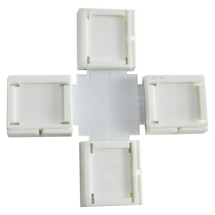Alverlamp Conector en X para tiras LED - L x An: 5,1 x 5,1 cm, Plástico, Blanco