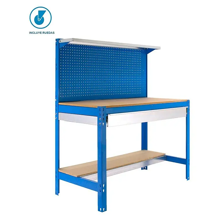 Simonrack Simonwork Banco de trabajo BT3 Box Mobile - L x An x Al: 61 x 91 x 144,5 cm, Capacidad de carga: 280 kg, Azul