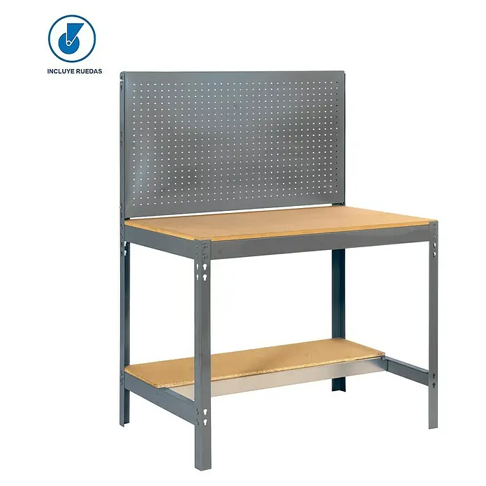 Simonrack Simonwork Banco de trabajo BT2 Mobile - L x An x Al: 61 x 91 x 144,5 cm, Capacidad de carga: 120 kg, Gris